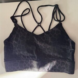 Women's Black Leopard Sports Bra